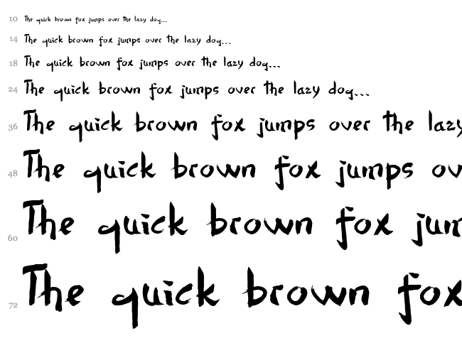 Dersu Uzala Brush font waterfall